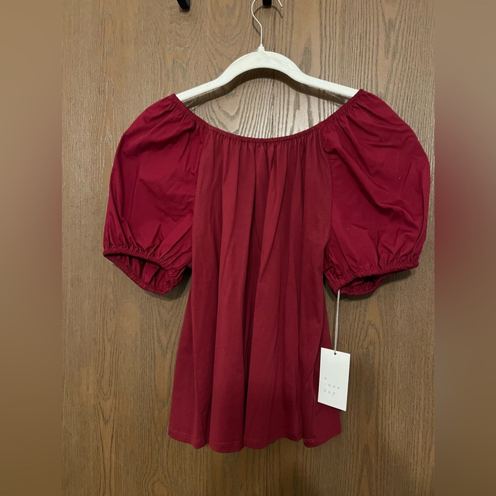 A new day brand, maroon color, small